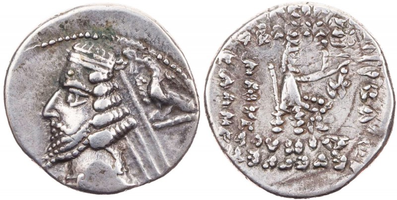 PARTHER, KÖNIGREICH DER ARSAKIDEN
Phraates IV., 38-2 v. Chr. AR-Drachme Rhagai ...