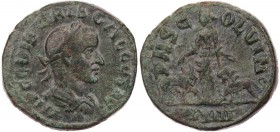 MOESIA SUPERIOR VIMINACIUM
Trebonianus Gallus, 251-253 n. Chr. AE-Sesterz 251/252 n. Chr. (= Jahr 13) Vs.: IMP C C VIB TRIB GALLVS AVG, gepanzerte un...