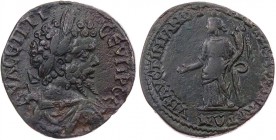 MOESIA INFERIOR MARKIANOPOLIS
Septimius Severus, 193-211 n. Chr. AE-Tetrassarion 210/211 n. Chr., unter Provinzlegat Lucius Iulius Faustinianus Vs.: ...