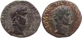 KRETA KNOSSOS
Caligula mit Germanicus, 37-41 n. Chr. AE-Semis Duumviri Pulcher und Vario Vs.: C CAESAR AVG GERMANICVS, Kopf mit Lorbeerkranz n. r., R...