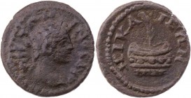 BITHYNIEN NIKAIA
Caracalla, 198-217 n. Chr. AE-Hemiassarion Vs.: Kopf mit Lorbeerkranz n. r., Rs.: Preiskrone mit Palmzweig Rec. gen. -; BMC -; SNG C...