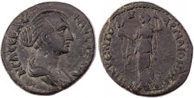 LYDIEN MAIONIA
Faustina minor, Gemahlin des Marcus Aurelius, 147-161(-176) n. Chr. AE-Assarion 147-149 n. Chr., unter Stadt-Archon Kyeintos Vs.: drap...