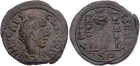 PISIDIEN ANTIOCHIA
Claudius II. Gothicus, 268-270 n. Chr. AE-Doppelsesterz Vs.: IMP CAES CLAVDIV, Büste mit Strahlenkrone n. r., Rs.: ANT-IOCHI CL / ...