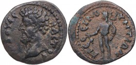 GALATIEN PESSINUS
Lucius Verus, 161-169 n. Chr. AE-Assarion Vs.: Kopf n. l., Rs.: Hermes steht mit Kerykeion und Geldbeutel v. v., Kopf n. l. BMC 15;...