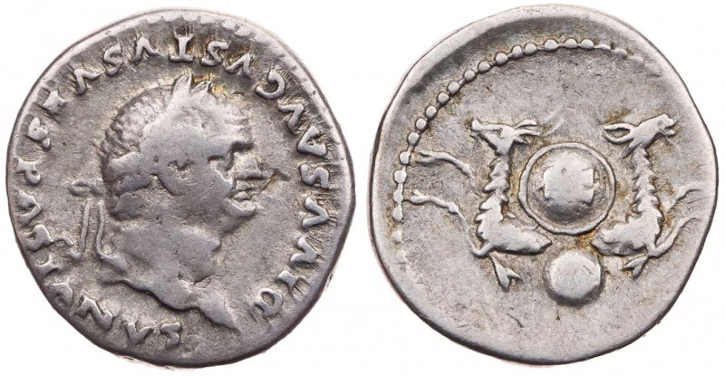 RÖMISCHE KAISERZEIT
Vespasianus, 69-79 n. Chr. AR-Denar 80/81 n. Chr., unter Ti...