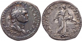 RÖMISCHE KAISERZEIT
Domitianus als Caesar, geprägt unter Vespasian, 69-79 n. Chr. AR-Denar 79 n. Chr. Rom Vs.: CAESAR AVG F DOMITIANVS COS VI, Kopf m...