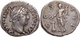 RÖMISCHE KAISERZEIT
Hadrianus, 117-138 n. Chr. AR-Denar 125-128 n. Chr. Rom Vs.: HADRIANVS AVGVSTVS, Kopf mit Lorbeerkranz n. r., Rs.: COS III, Geniu...