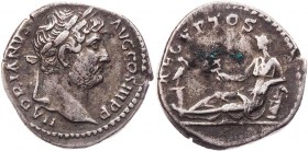 RÖMISCHE KAISERZEIT
Hadrianus, 117-138 n. Chr. AR-Denar 134-138 n. Chr. Rom Vs.: HADRIANVS AVG COS III P P, Kopf mit Lorbeerkranz n. r., Rs.: AEGYPTO...