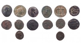 Lot, römische Provinzialprägungen 7 Münzen aus Syrien. Kyrrhos: Traianus, AE-Diassarion, 11,03g; Hierapolis: Traianus, AE-Diassarion, 13,14g; Antioche...