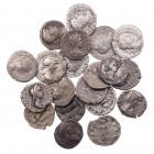 Lot, römische Münzen Denare von Traianus, Hadrianus, Sabina, Antoninus Pius, Marcus Aurelius, Faustina minor, Commodus, Septimius Severus, Iulia Domna...