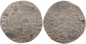 EMDEN STADT
 Gulden (28 Stüber) o. J. Mit Titel Ferdinands III., Vs.: bekrönter Stadtschild, Rs.: Doppeladler, auf der Brust Wert 28 Dav. 507. 19.72 ...