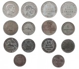 ALTDEUTSCHLAND HANNOVER
 Lot Kleinsilbermünzen 19. Jh. 1/12 Taler 1850 B, 1851 B; 1/24 Taler 1842 S, 1856 B; 6 Pfennig (1/48 Taler) 1844 B, 1853 B; 4...