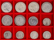 KAISERREICH
 Lot Silbermünzen Baden: 2, 3 und 5 Mark J. 26, 27, 27F, 28, 29, 31, 32 (2), 33, 34, 39, 40. 12 Stück ss-vz