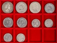 KAISERREICH
 Lot Silbermünzen Bayern: 2, 3 und 5 Mark J. 41, 42, 45, 46, 47, 48, 49, 50, 51, 52. 10 Stück ss, ss-vz