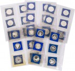 BUNDESREPUBLIK DEUTSCHLAND
 Lot Silbermünzen 10 DM Gedenkmünzen PP in Folie, von 1987 bis 1999 J. 441-473. 30 Stück PP