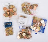 Euro-Münzen Lot von 6 unterschiedlichen Euro-Starter-Packs: Deutschland (Erstausgabe Frankfurter Sparkasse 17. Dezember 2001, 0 Uhr), Estland, Italien...