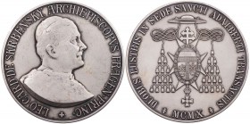STÄDTE IN DEN HABSBURGISCHEN ERBLANDEN PRAG
 Silbermedaille 1910 Auf das 10-jährige Jubiläum der Kardinalswürde des Prager Erzbischofs Leo Skrbensky ...