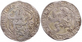 NIEDERLANDE HOLLAND
 Löwentaler 1576 Vs.: Ritter mit Wappen n. l., Kopf n. r., Rs.: aufrechter Löwe n. l. Delmonte 831; Dav. 8838. 26.31 g. Schrötlin...