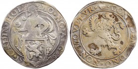 NIEDERLANDE HOLLAND
 Löwentaler 1576 Vs.: Ritter mit Wappen n. l., Kopf n. r., Rs.: aufrechter Löwe n. l. Delmonte 831; Dav. 8838. 27.05 g. Schrötlin...