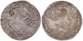 NIEDERLANDE UTRECHT
 Löwentaler 1616 Vs.: Ritter mit Wappen n. l., Kopf n. r., Rs.: aufrechter Löwe n. l. Delmonte 843; Dav. 4863. 27.06 g. ss