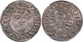 POLEN DANZIG
Sigismund I., 1506-1548. Schilling 1531 Vs.: Stadtwappen, Rs.: Adler mit Schwert Gumowski 547. 1.17 g. ss-vz