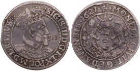 POLEN DANZIG
Sigismund III., 1587-1632. Ort (1/4 Reichstaler) 1621 Vs.: bekröntes Brustbild n. r., Rs.: Stadtwappen zwischen Löwen, Mmz. SB Gumowski ...
