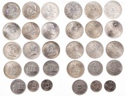 ÖSTERREICH REPUBLIK ÖSTERREICH
 Lot Silbermünzen 2-Schilling Gedenkmünzen 1928-1937; dazu: 1/2 Schilling 1925 und 1926; 1 Schilling 1925, 1926, 1927....