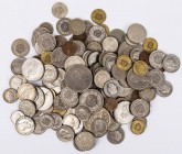 SCHWEIZ
 Lot Münzen des 19.-20. Jahrhunderts, z. T. Silber, z. T. gültige Kursmünzen, Gesamtgewicht ca. 200g. meist ss-vz