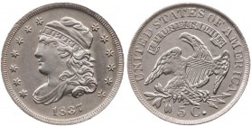 VEREINIGTE STAATEN VON AMERIKA / USA
 5 Cents 1837 Liberty Cap Half Dime KM 47. Vs. min. Kratzer, vz