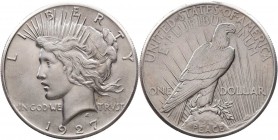 VEREINIGTE STAATEN VON AMERIKA / USA
 1 Dollar 1927 (P) Peace KM 150. winz. Kratzer, vz