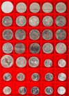 KANADA
 Lot 1 Dollar Gedenkmünzen (wenig Silber); dazu: 25 Cent-Stücke und 1 Maple Leaf (1989). 35 Stück meist ss-vz