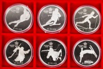 KANADA
 Lot Gedenkmünzen 20 Dollar-Stücke Calgary in PP (gekapselt), über 180g Feinsilber. 6 Stück vz-St