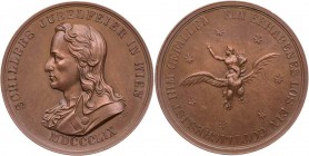 PERSONEN DICHTER UND SCHRIFTSTELLER
Schiller, Friedrich von, 1759-1805. Bronzemedaille 1859 (Signatur C. R.) Auf seinen 100. Geburtstag und die Jubel...