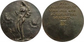 PERSONEN MALER UND BILDHAUER
Dürer, Albrecht (1471-1528) Bronzegussmedaille 1971 (v. H. Klinkel) Auf seinen 500. Geburtstag, Vs.: nacktes Mädchen ste...