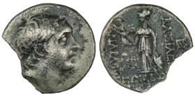 Kings of Cappadocia, Ariarathes IV AR Drachm. Year 33. Diademed head right / Athena Nikephoros left. Simonetta 13c.
Weight 3,60 gr - Diameter 17,41 m...