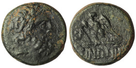 PAPHLAGONIA. Sinope. Ae (Circa 95-90 or 80-70 BC). Struck under Mithradates VI Eupator.
Obv: Laureate head of Zeus right.
Rev: ΣΙΝΩΠΗΣ.
Eagle, with...