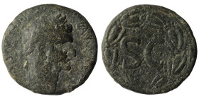 SYRIA.Seleucis and Pieria.Antiochia ad Orontem.Nerva.(96-98).Ae.
Obv : IMP CAESAR NERVA AVG III COS.
Laureate head to right.
Rev : SC.
All within ...