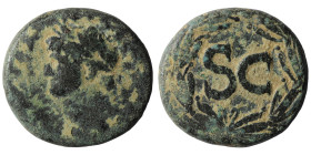 Domitian Æ21 Antioch ad Orontem, Syria. AD 73-74. DOMITIANVS CAESAR, laureate head left / SC within laurel wreath. RPC 2016
Weight 21,16 gr - Diamete...