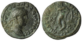 CILICIA, Anazarbus. Valerian I. AD 253-260. Æ Diassarion(?) . Dated CY 272 (AD 253/4). Laureate, draped, and cuirassed bust right / Apollo standing le...