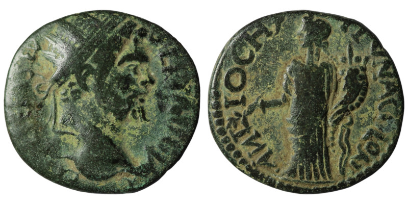 Pisidia, Antioch. Septimius Severus. AE.193-211 AD.
Obv: L SEPT SEVERVS. Laurea...