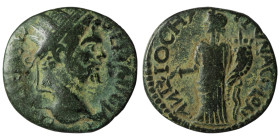 Pisidia, Antioch. Septimius Severus. AE.193-211 AD.
Obv: L SEPT SEVERVS. Laureate head of Septimius Severus, r.
Rev: ANTIOCH GENI COL CA[ES]. Tyche ...