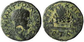 Cappadocia. Caesarea. Gordian III. 238-244 AD. Year 4=241-242 AD.. Æ AV K M ANT ΓOΡΔIANOC; laureate and draped bust right /
MHTPO KAIC B N; agalma of...
