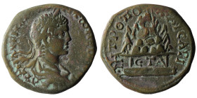 Cappadocia. Caesarea. Elagabal. AE. 218-222 AD.
Obv: [AY K M AY]PHΛIOC ANTⲰNEIN. laureate, draped, and cuirassed bust of Elagabal, r.
Rev: MHTPOΠ ΚΑ...