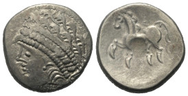 Ostkelten. Noricum. Ostnoricum.

 Tetradrachme (Silber).
Typ Samobor / A.

Vs: Stilisierter Kopf mit Lorbeerkranz links.
Rs: Stilisiertes Pferd ...