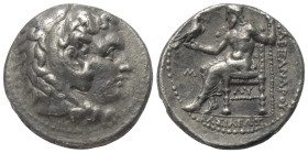 Königreich Makedonien. Alexander III. der Große (336 - 323 v. Chr.).

 Tetradrachme (Silber). Ca. 323 - 317 v. Chr. Babylon.
Vs: Kopf des jugendlic...