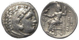 Königreich Makedonien. Alexander III. der Große (336 - 323 v. Chr.).

 Drachme (Silber). Ca. 323 - 319 v. Chr. Kolophon.
Vs: Kopf des jugendlichen ...