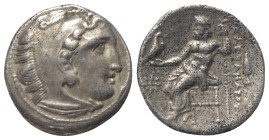 Königreich Makedonien. Alexander III. der Große (336 - 323 v. Chr.).

 Drachme (Silber). Ca. 323 - 319 v. Chr. Kolophon.
Vs: Kopf des jugendlichen ...