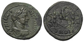 Moesia Inferior. Kallatis. Caracalla (197 - 217 n. Chr.).

 Bronze.
Vs: Büste des Caracalla mit Lorbeerkranz, Paludament und Panzer rechts.
Rs: Ad...