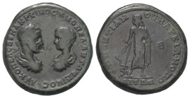 Moesia Inferior. Markianopolis. Macrinus und Diadumenianus (217 - 218 n. Chr.).

 Bronze.
Vs: Büsten des Macrinus mit Lorbeerkranz und des Diadumen...