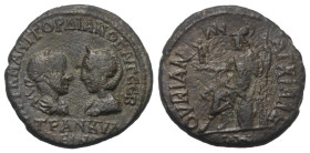 Thrakien. Anchialos. Gordianus III. (238 - 244 n. Chr.) und Tranquillina.

 Bronze.
Vs: Drapierte Büsten des Gordianus mit Lorbeerkranz und Panzer ...